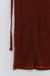 BASERANGE Cotton/Rib Canvas Skirt SKBP-RIB-AU23 Burgundy